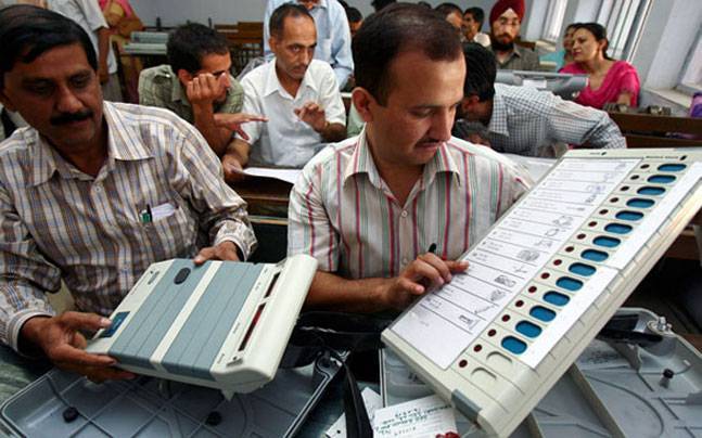 Live byelection: faulty EVM machine many booths maharashtra UP