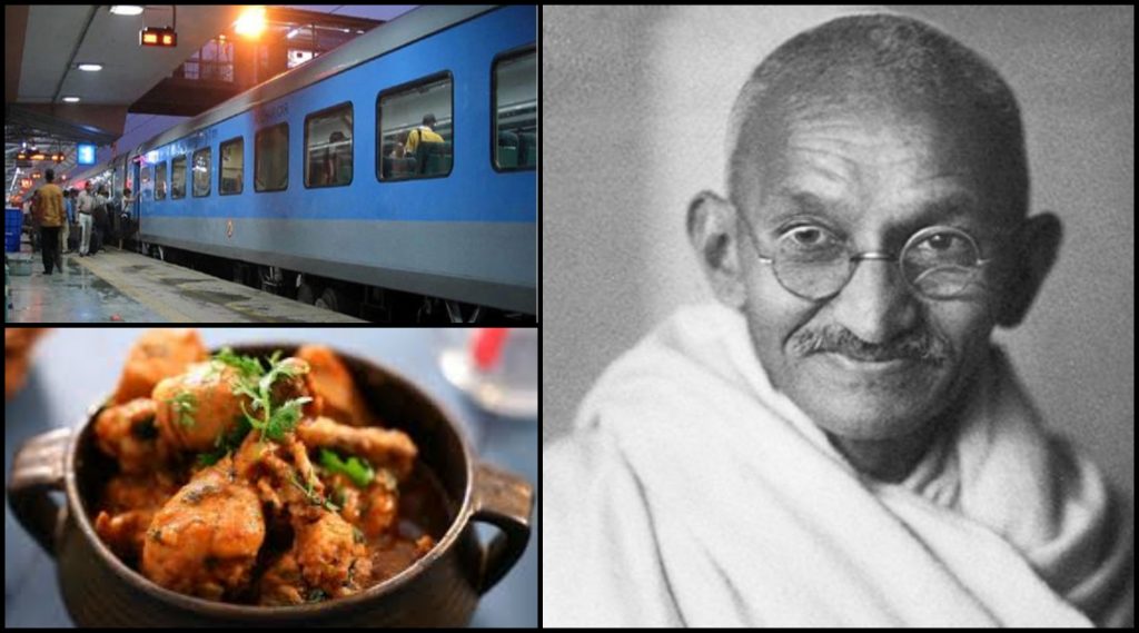 Indian-railway no non veg 2-october-gandhi jayanti