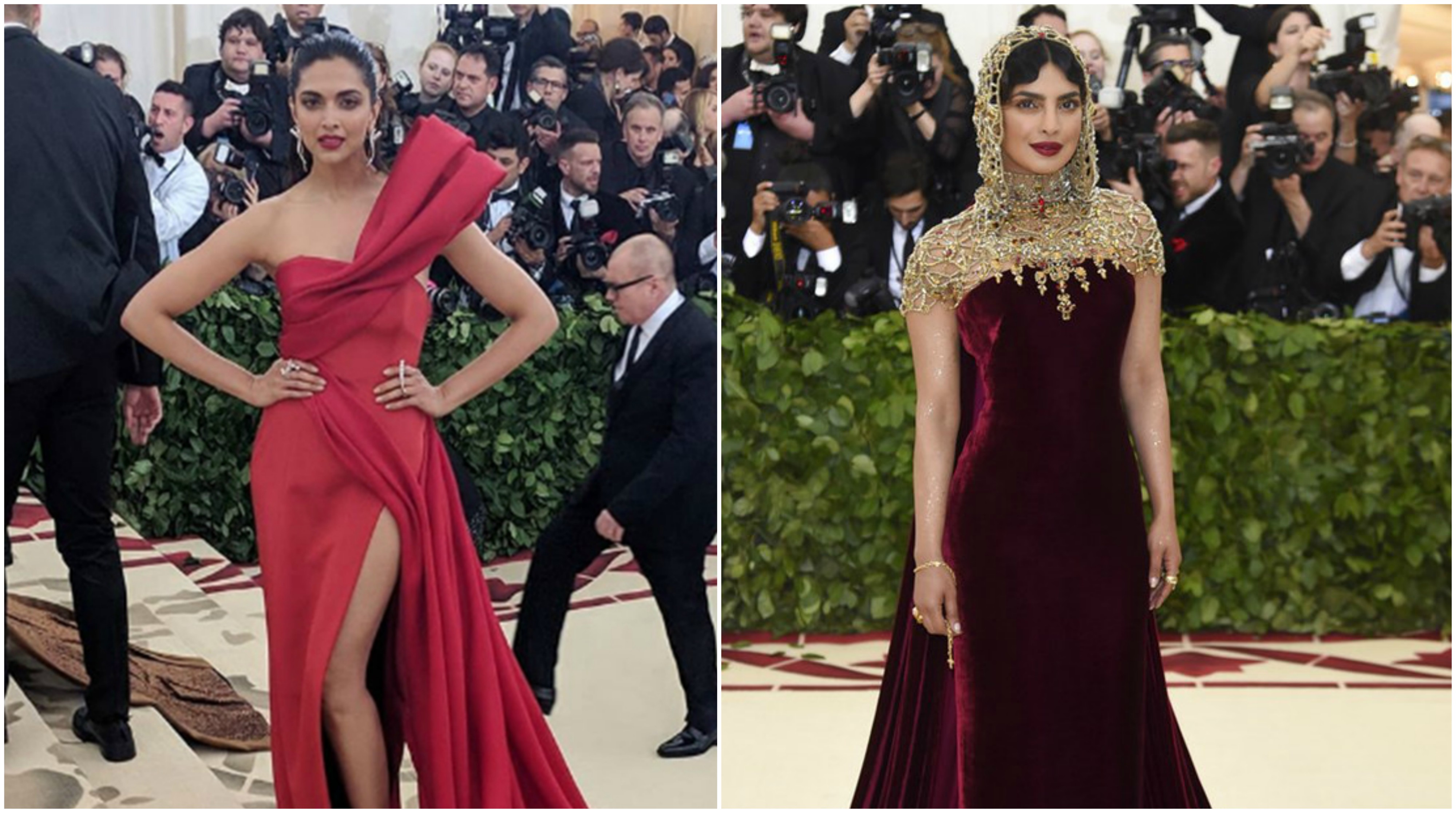 Met Gala 2018: Priyanka & Deepika Dazzle In Shades Of Red