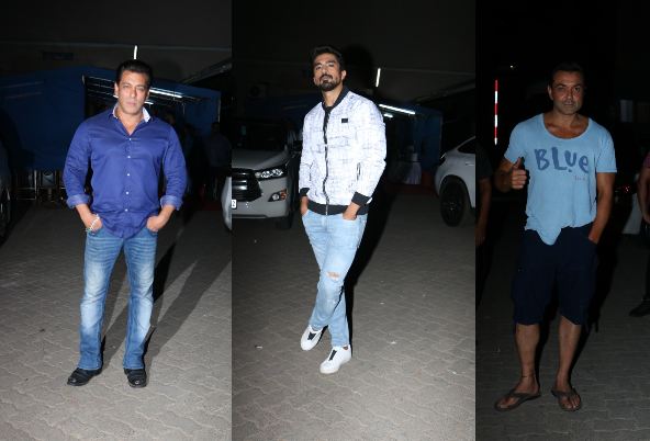 Salman Khan along with RACE 3 team at Mehboob Recording Studio