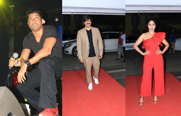 Farhan Akhtar, Neha Bhasin and Vivek Oberoi snapped at a Musical event