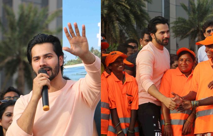 #SaveTheBeach: Varun Dhawan takes part in Beach clean-up drive