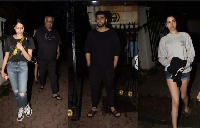 In Pics: Khushi & Janhvi Kapoor at Arjun Kapoor's house for B'day bang!!