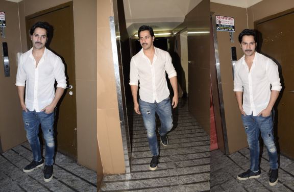 Varun Dhawan enjoyed the movie 'Jurassic World' at PVR