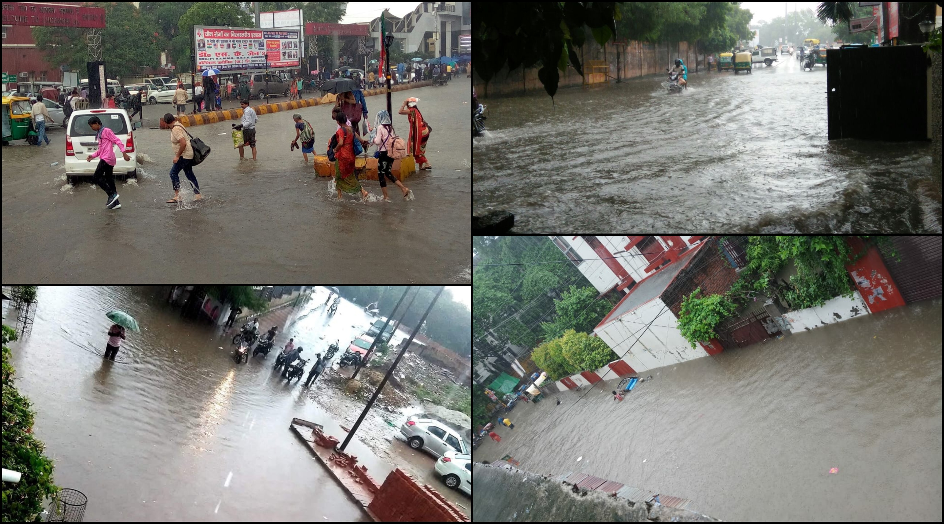 raining heavily creates-havoc drown lucknow