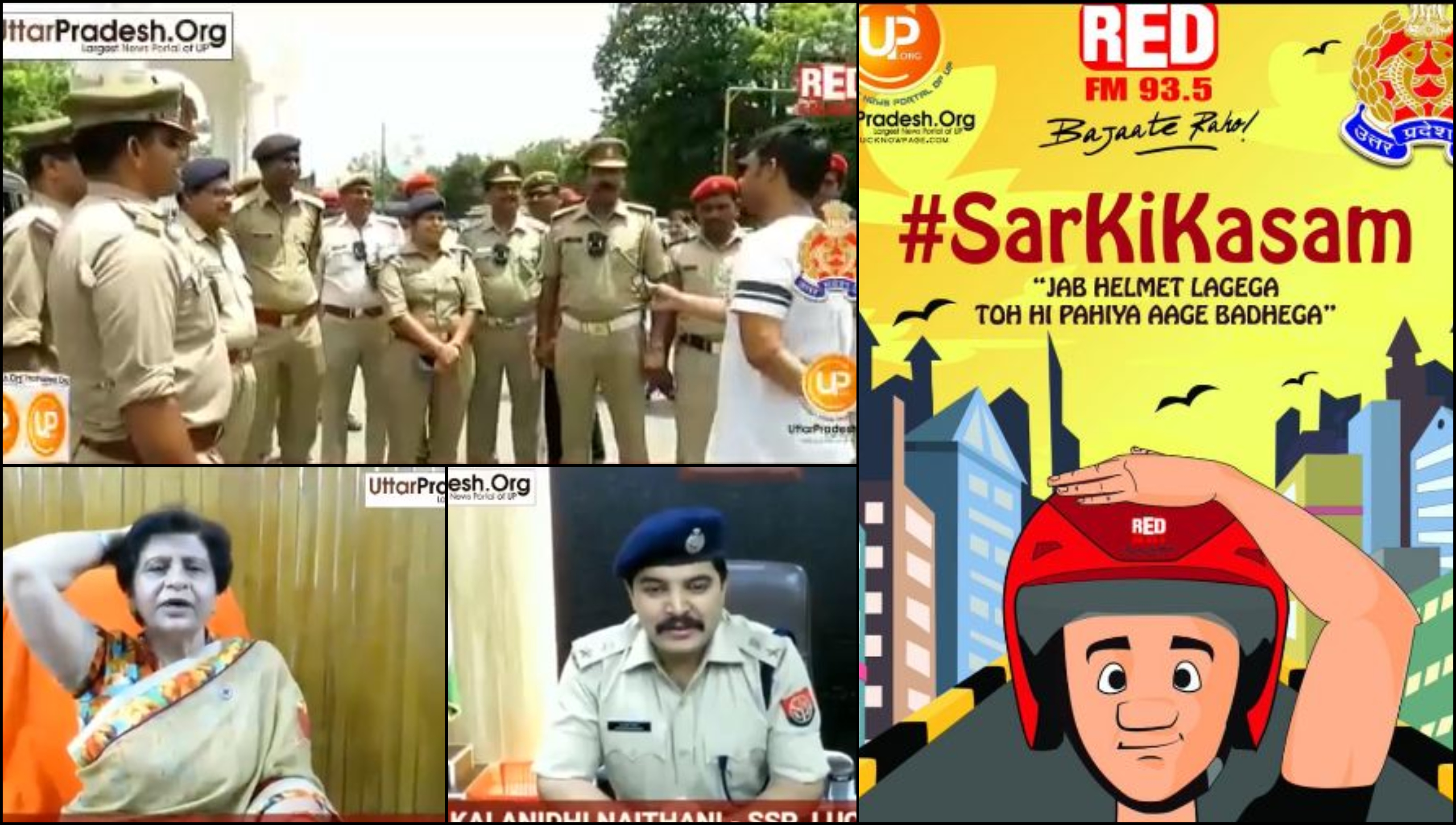 SarKiKasam road safety campaign by UP police Red FM