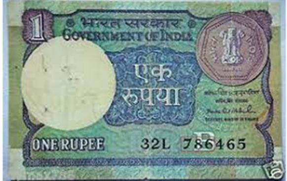 one rupee note