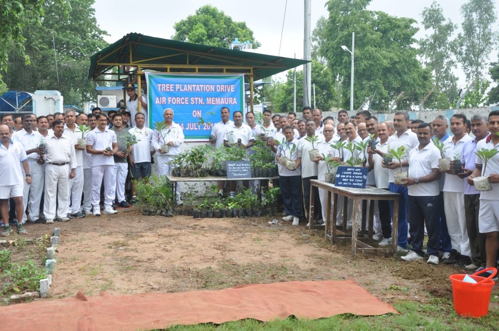 Tree Plantation Drive At Air Force Station Memaura