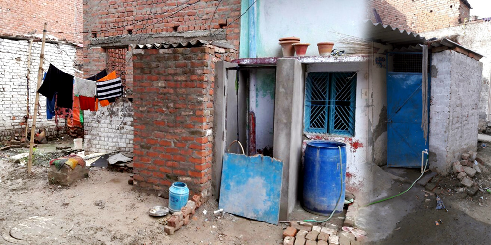 Nagar Nigam made toilet on road in Indira Nagar