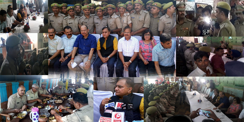 DGP Interact with cops Listened problems at lunch in Fauji dhaba lucknow