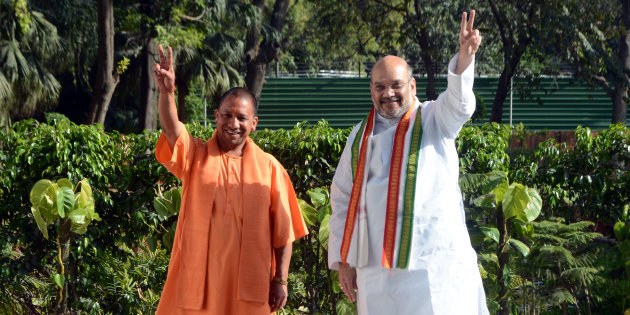 amit Shah arrives at Babatpur Airport will go Mughalsarai with CM yogi