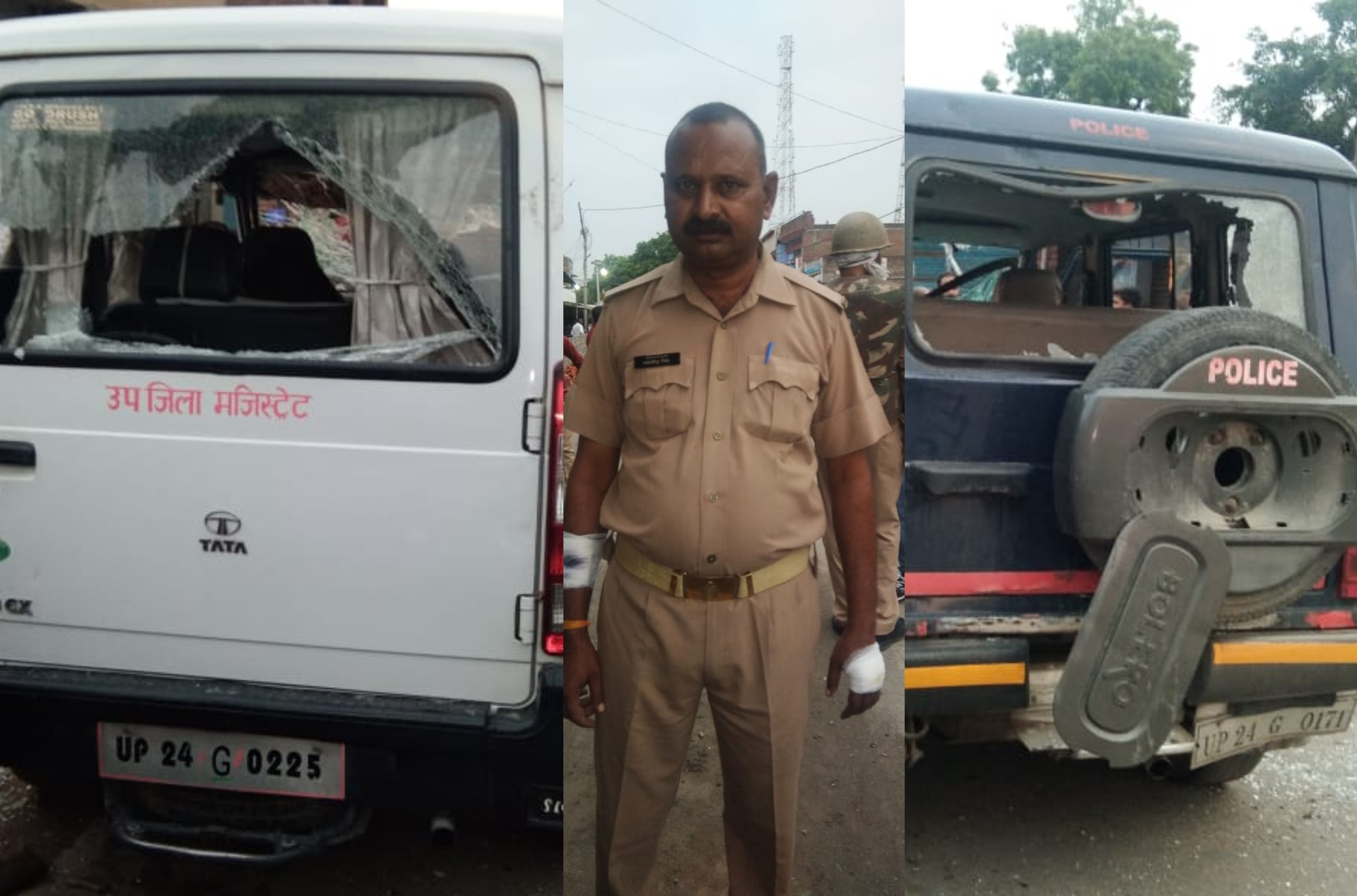 During opening traffic jam stone pelting on police 2 injured