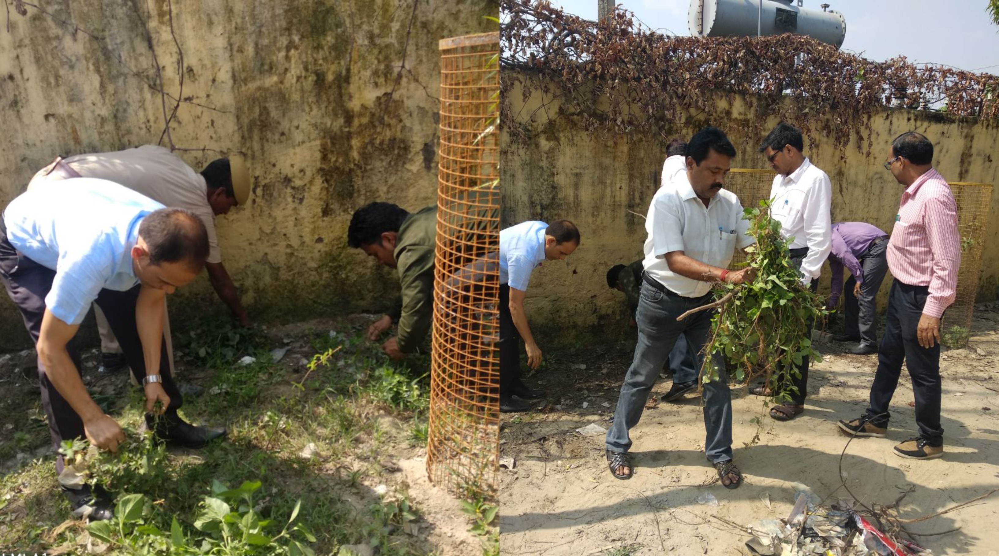 Transport Department with RTO cleaning their office