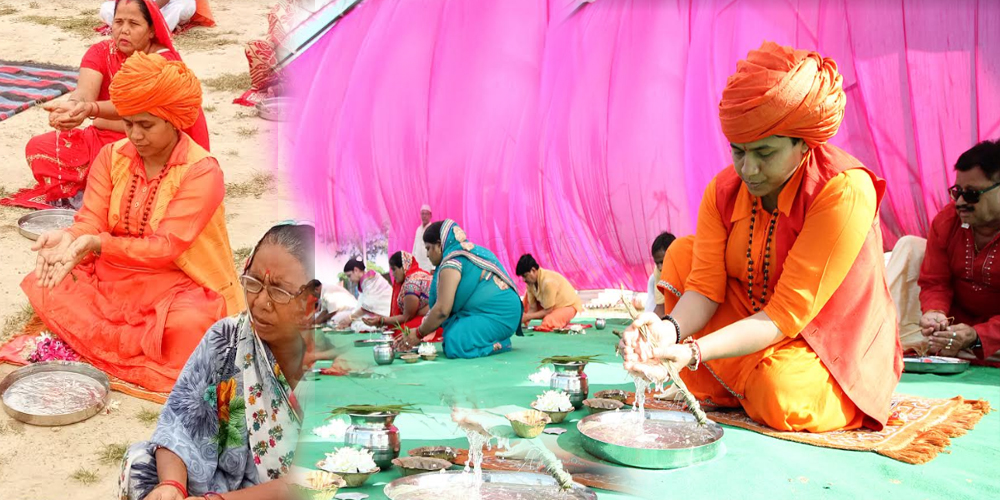 Vishnupad Poojan on lines of Gaya in Mankameshwar Mandir