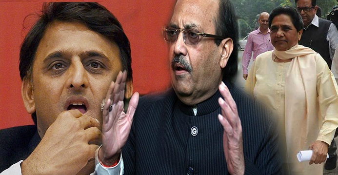 Amar Singh azam khan FIR yatra statement on akhilesh mayawati