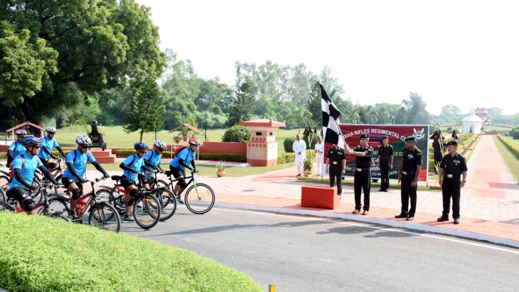 Cycle Rally Team of 11 Gorkha Rifles Regimental Center Flagged Off