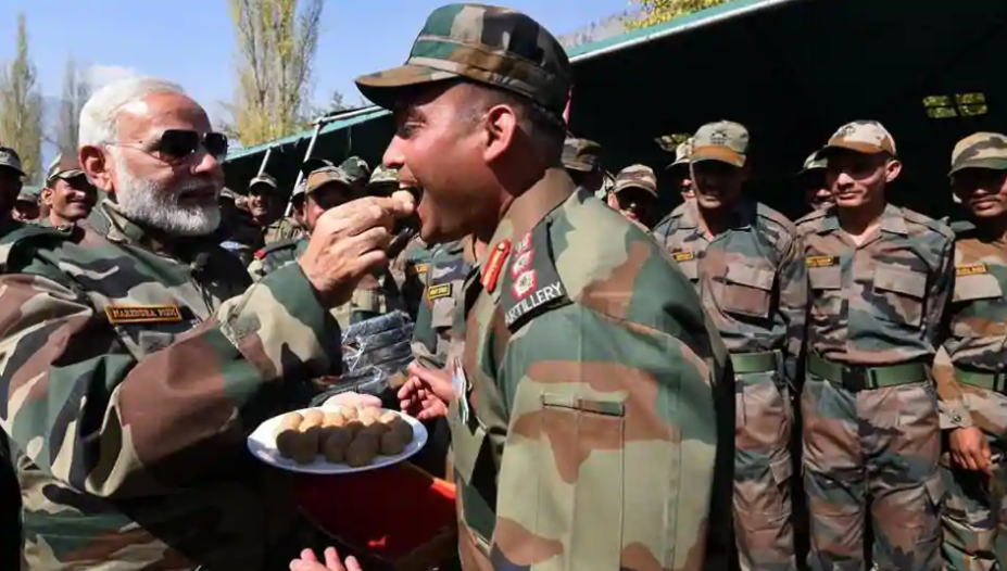 PM Modi celebrates Diwali with soldiers 2017