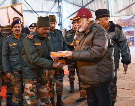 PM Modi celebrates Diwali with soldiers 2018