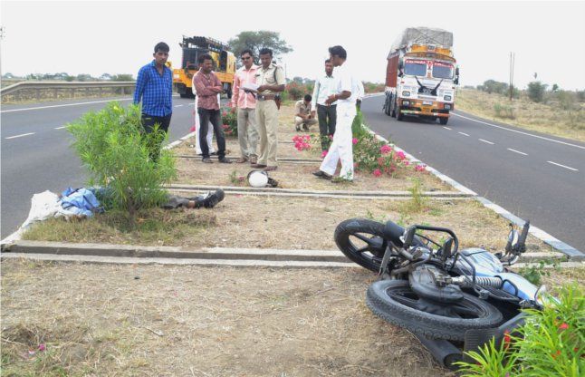 Bike rider divider collision