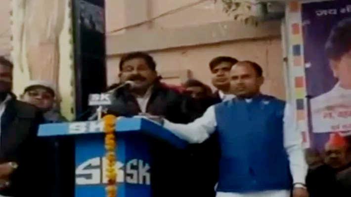 BSP leader Vijay Yadav Controversial Statement on BJP in Moradabad