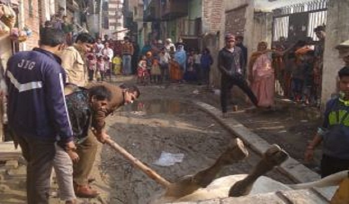 The last rites performed by the Hindu tradition of the dead Nandi