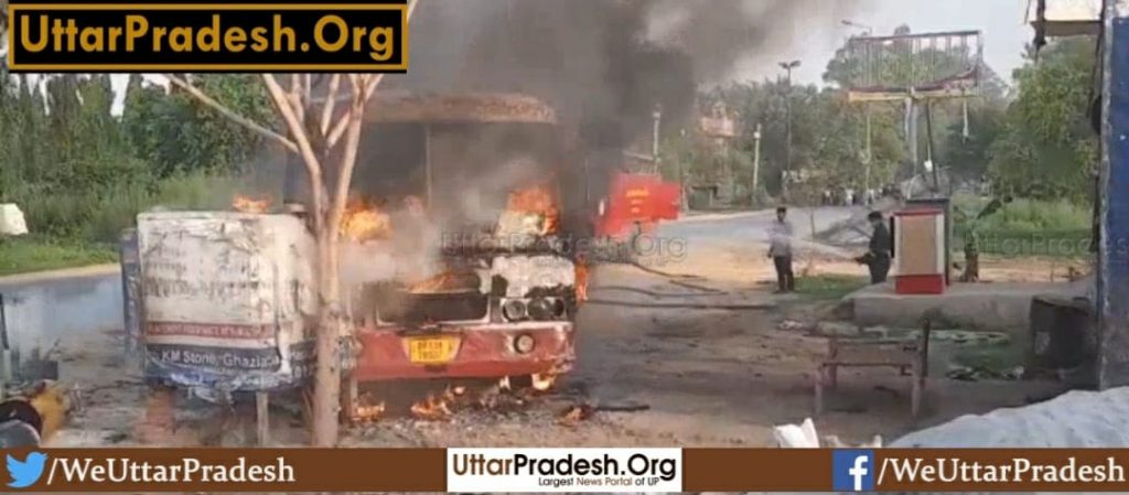 massive-fire-due-to-short-circuit-in-roadways-bus-of-kaushambi-depot