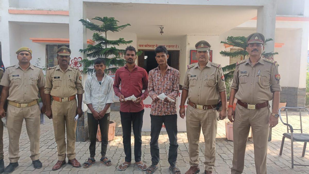 कासिमपुर पुलिस वा एसओजी टीम ने मुठभेड़ के बाद तीन शातिर को किया गिरफ्तार