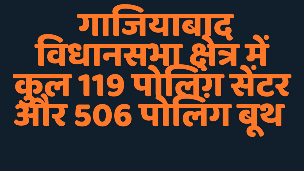 Ghaziabad Assembly by Election : गाजियाबाद विधानसभा उपचुनाव : 119 मतदान केंद्रों के 506 पोलिंग बूथों पर वोट पड़ेंगे