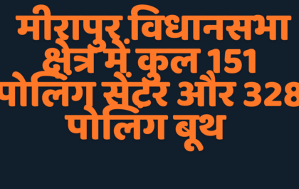 Meerapur Assembly by Election मीरापुर विधानसभा उपचुनाव : 151 मतदान केंद्रों के 328 पोलिंग बूथों पर वोट पड़ेंगे