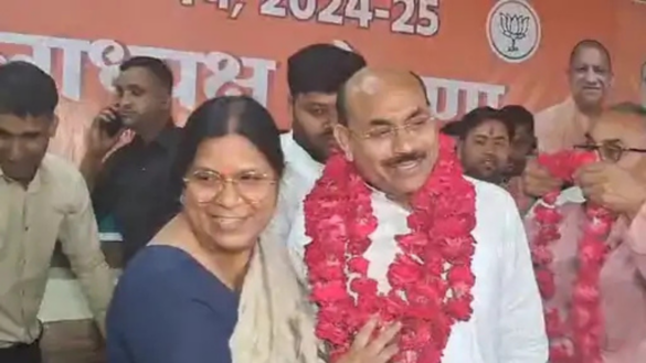 Arun Gupta appointed as new bjp district president in Etawah